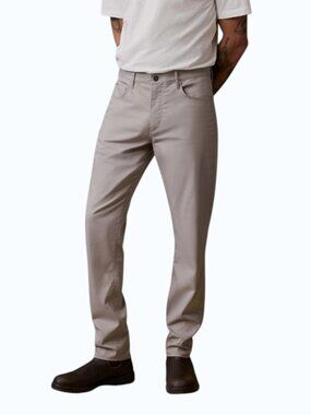 Faherty Movement 5-Pocket Pants Men's 36 Fossil Gray Stretch Coolmax Organic